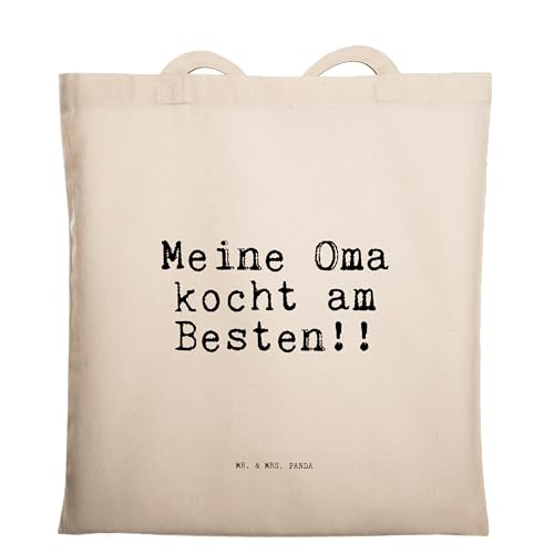 Mr. & Mrs. Panda Tragetasche Meine Oma kocht am... - Geschenk, Geschenk Oma, Stofftasche, Stoffbeutel, Weisheiten, Enkel, Strandtasche, Spruch, von Mr. & Mrs. Panda