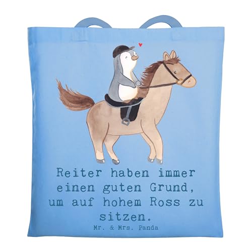 Mr. & Mrs. Panda Tragetasche Reitsport Stolz - Geschenk, Pferdefreunde, Pferdeliebhaber, Badetasche, Stofftasche, Stoffbeutel, Outdoor-Sport, von Mr. & Mrs. Panda