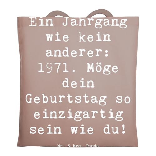 Mr. & Mrs. Panda Tragetasche Spruch 1971 Geburtstag - Geschenk, besonderes Jahr, historische Geschenke, persönliche Geschenke, Badetasche, Jahrgang von Mr. & Mrs. Panda