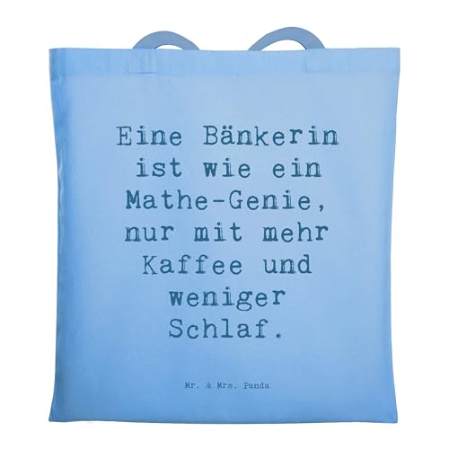 Mr. & Mrs. Panda Tragetasche Spruch Bänkerin Genie - Geschenk, Intelligenz, Schultertasche, Finanzberatung, Wertschätzung, Strandtasche, von Mr. & Mrs. Panda