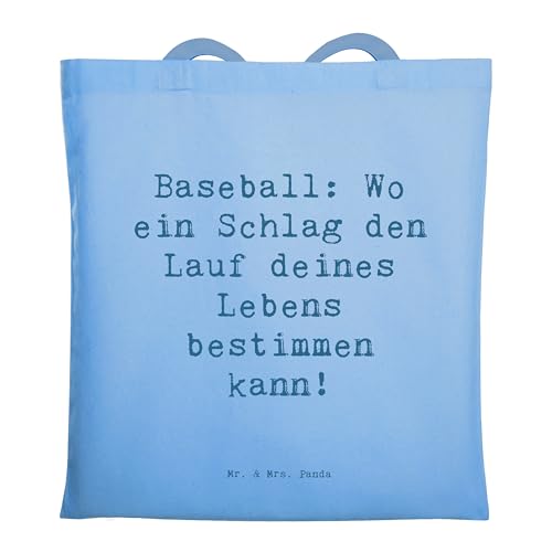 Mr. & Mrs. Panda Tragetasche Spruch Baseball Schlag - Geschenk, Sport, Legenden, Helden, Jutetasche, Laptoptasche, Schläger, Volleyball, Stofftasche, von Mr. & Mrs. Panda