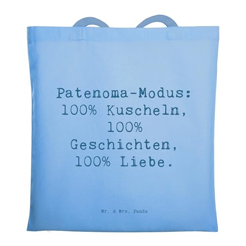 Mr. & Mrs. Panda Tragetasche Spruch Patenoma Modus - Geschenk, Geschichten, Kuscheln, Badetasche, Humor, Schultertasche, Jutetasche, Geschenke, von Mr. & Mrs. Panda