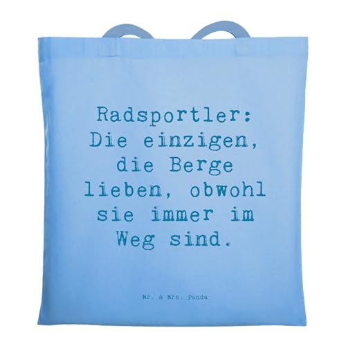 Mr. & Mrs. Panda Tragetasche Spruch Radsport Berge - Geschenk, Berge lieben, Pedale, Abenteuer, Badetasche, Bewegung, Ausdauer, Jutetasche, von Mr. & Mrs. Panda