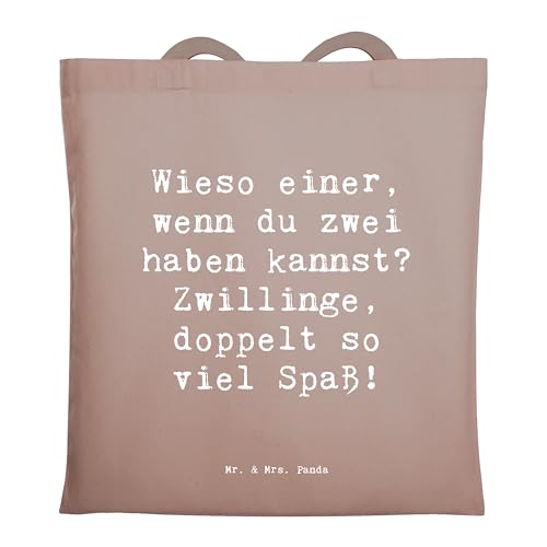 Mr. & Mrs. Panda Tragetasche Spruch Zwillinge Spaß - Geschenk, Einkaufstasche, Strandtasche, Sternzeichen, Einzigartig, Geschenke Astrologie, von Mr. & Mrs. Panda