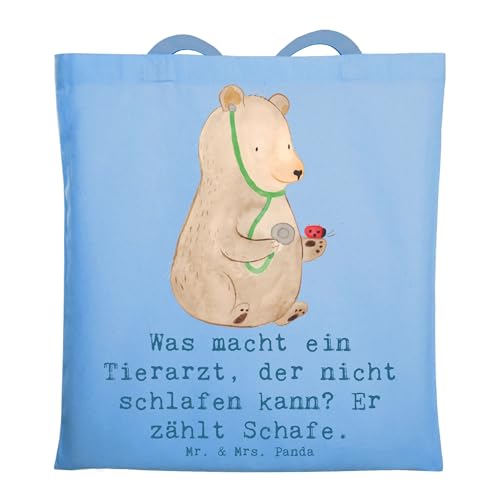 Mr. & Mrs. Panda Tragetasche Tierarzt Schafzählen - Geschenk, Tierliebe, Komik im Beruf, Jutetasche, Routineuntersuchung, schlafloser Tierarzt, Mr. & Mrs. Panda Tragetasche Tierarzt Schafzählen - Geschenk, Tierliebe, Komik im Beruf, Jutetasche, Routineuntersuchung, schlafloser Tierarzt, von Mr. & Mrs. Panda