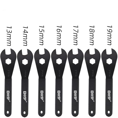 Mrchrogge Fahrrad-Reparatur-Werkzeuge Nabenschaltschlüssel Dicke 2MM Dual Use Open End Wrench Fahrrad Radnabe Achskonus Einstellschlüssel Pedal Spanner Reparaturwerkzeug (13mm) von Mrchrogge