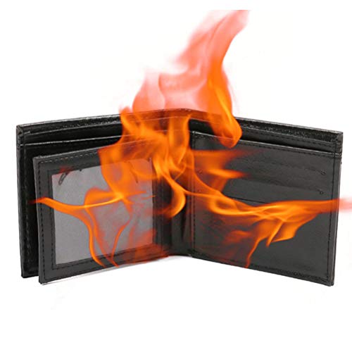 Magische Geldbörse, Magierbrieftasche mit großer Flamme, Magier-Brieftasche für Magie, Geldbörse für Magie, Schwarz , #251 von Mrisata