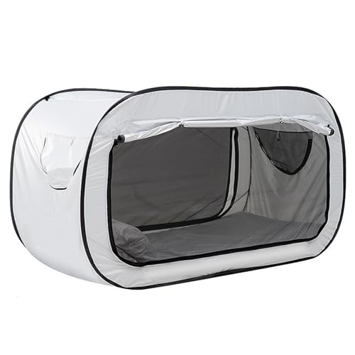 Sichtschutz-Pop-Up-Bettzelt, Pop-Up-Sichtschutzzelt, Faltbares Sichtschutz-Pop-Bett-Zelt für den Außenbereich, Vollständig Geschlossenes, Schattiges Bettzelt, Tragbares (Weiß) von Mrisata