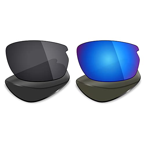 Mryok polarisierte Ersatzgläser für Oakley Carbon Shift Sonnenbrillen, 2 Paar, Stealth Black & Ice Blue, Einheitsgröße von Mryok