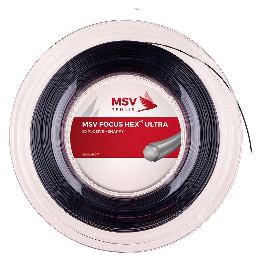 Msv Tennis Focus Hex Ultra 200 M Tennis Reel String Silber 1.25 mm von Msv Tennis