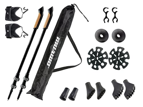 Muawo verstellbar Premium Nordic Walking Stöcke | 100% Carbon, ultraleichte 209g, 64-135cm Easy-Clickverschluss | Trekkingstöcke, Wanderstöcke, Walkingstöcke Herren & Damen Muawo verstellbar Premium Nordic Walking Stöcke | 100% Carbon, ultraleichte 209g, 64-135cm Easy-Clickverschluss | Trekkingstöcke, Wanderstöcke, Walkingstöcke Herren & Damen von Muawo
