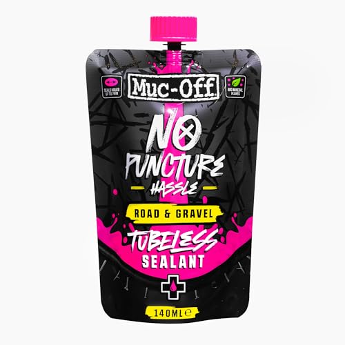 Muc-Off Unisex-Erwachsene No Puncture Hassle Road & Gravel Tubeless Sealant 140ml Reifendichtmittel, Schwarz Muc-Off Unisex-Erwachsene No Puncture Hassle Road & Gravel Tubeless Sealant 140ml Reifendichtmittel, Schwarz von Muc-Off