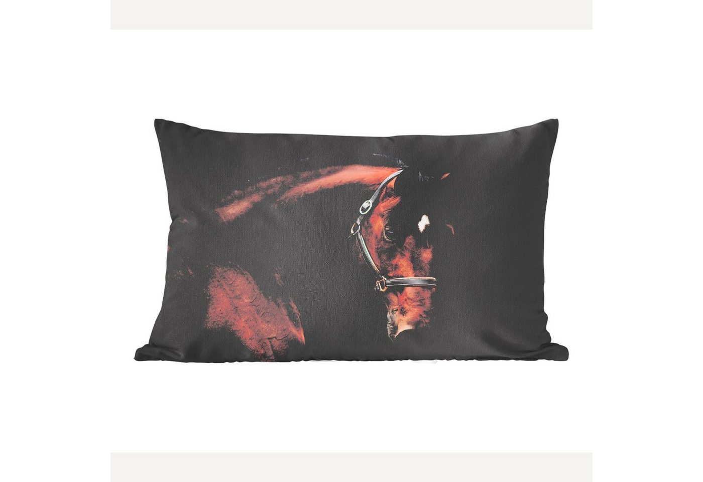MuchoWow Dekokissen Pferd - Leicht - Halfter, Zierkissen mit Füllung für Wohnzimmer, Sofakissen, 40x40 cm MuchoWow Dekokissen Pferd - Leicht - Halfter, Zierkissen mit Füllung für Wohnzimmer, Sofakissen, 40x40 cm von MuchoWow
