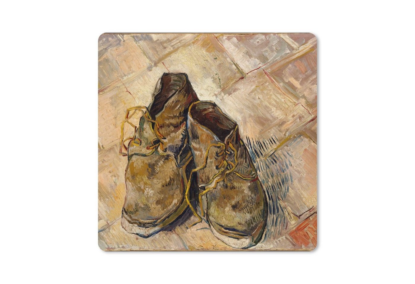 MuchoWow Gaming Mauspad Schuhe - Vincent van Gogh (1-St), Mousepad mit Rutschfester Unterseite, Gaming, 40x40 cm, XXL, Großes von MuchoWow