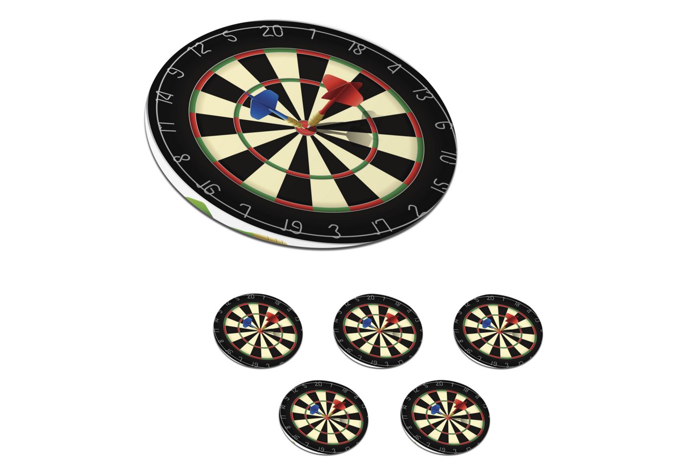 MuchoWow Glasuntersetzer Eine Illustration einer Dartscheibe mit Pfeilen MuchoWow Glasuntersetzer Eine Illustration einer Dartscheibe mit Pfeilen von MuchoWow