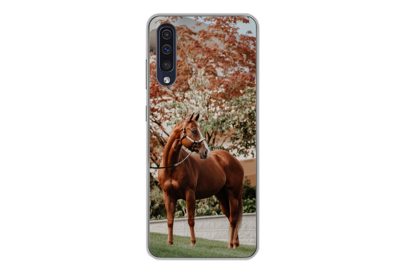 MuchoWow Handyhülle Pferd - Baum - Halfter MuchoWow Handyhülle Pferd - Baum - Halfter von MuchoWow