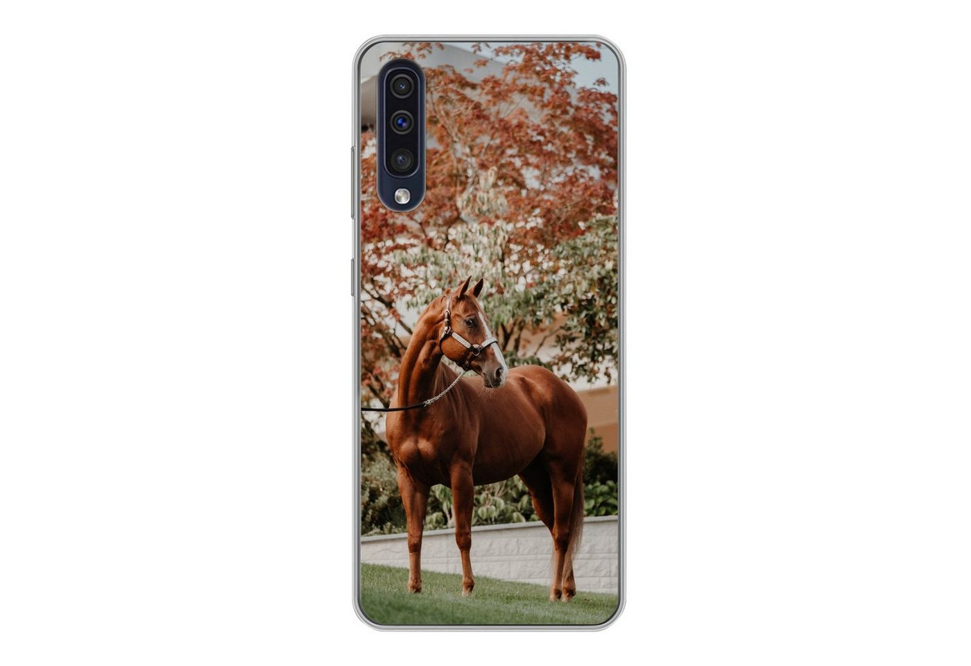 MuchoWow Handyhülle Pferd - Baum - Halfter MuchoWow Handyhülle Pferd - Baum - Halfter von MuchoWow