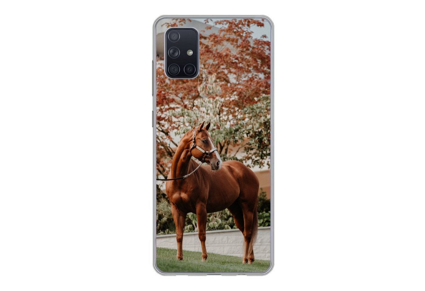 MuchoWow Handyhülle Pferd - Baum - Halfter MuchoWow Handyhülle Pferd - Baum - Halfter von MuchoWow