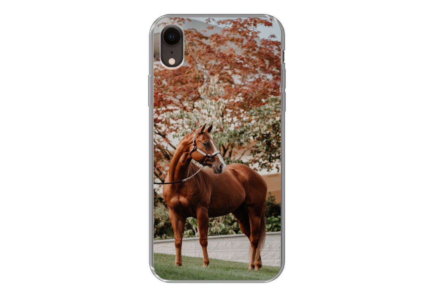 MuchoWow Handyhülle Pferd - Baum - Halfter MuchoWow Handyhülle Pferd - Baum - Halfter von MuchoWow