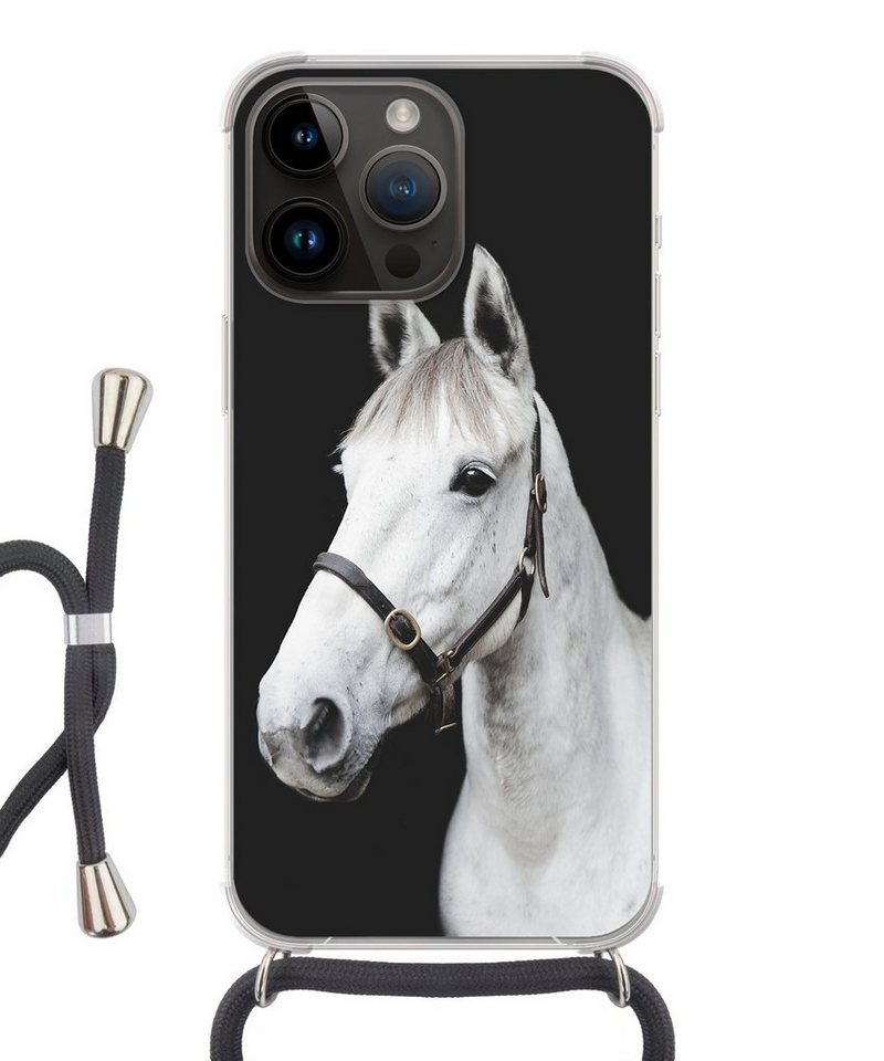 MuchoWow Handyhülle Pferd - Halfter - Weiß MuchoWow Handyhülle Pferd - Halfter - Weiß von MuchoWow