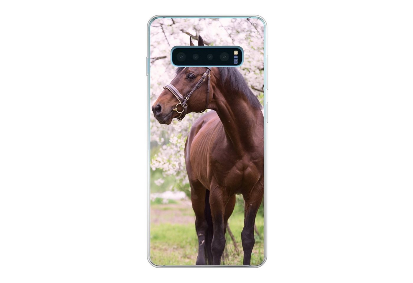 MuchoWow Handyhülle Pferd - Sakura - Halfter MuchoWow Handyhülle Pferd - Sakura - Halfter von MuchoWow