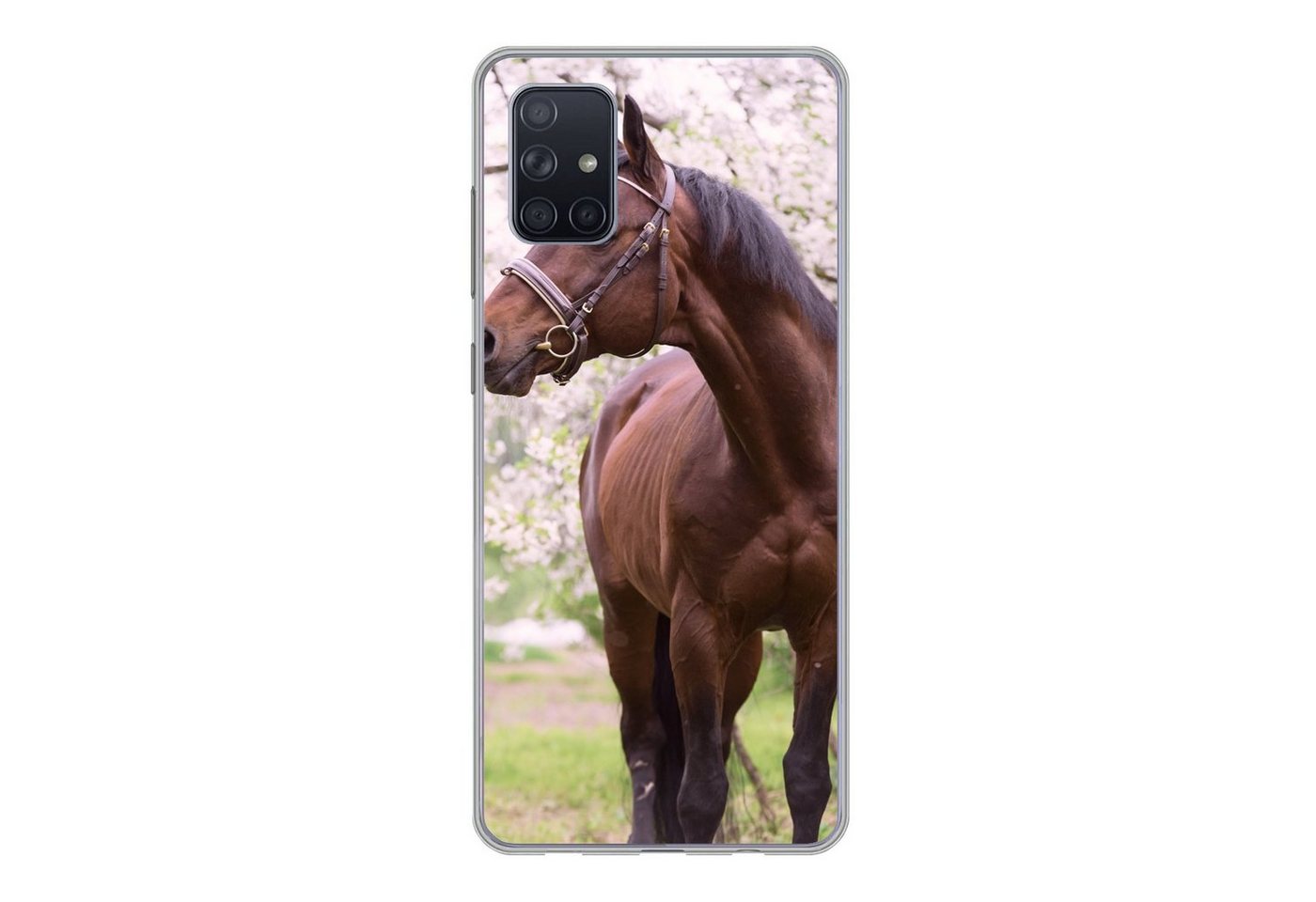 MuchoWow Handyhülle Pferd - Sakura - Halfter MuchoWow Handyhülle Pferd - Sakura - Halfter von MuchoWow
