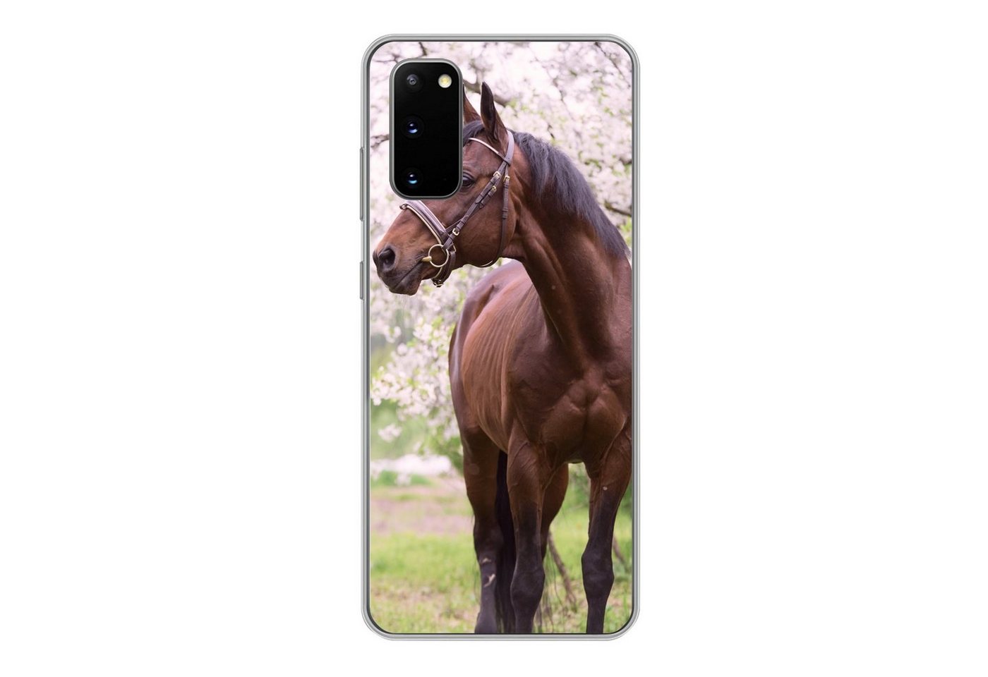 MuchoWow Handyhülle Pferd - Sakura - Halfter MuchoWow Handyhülle Pferd - Sakura - Halfter von MuchoWow