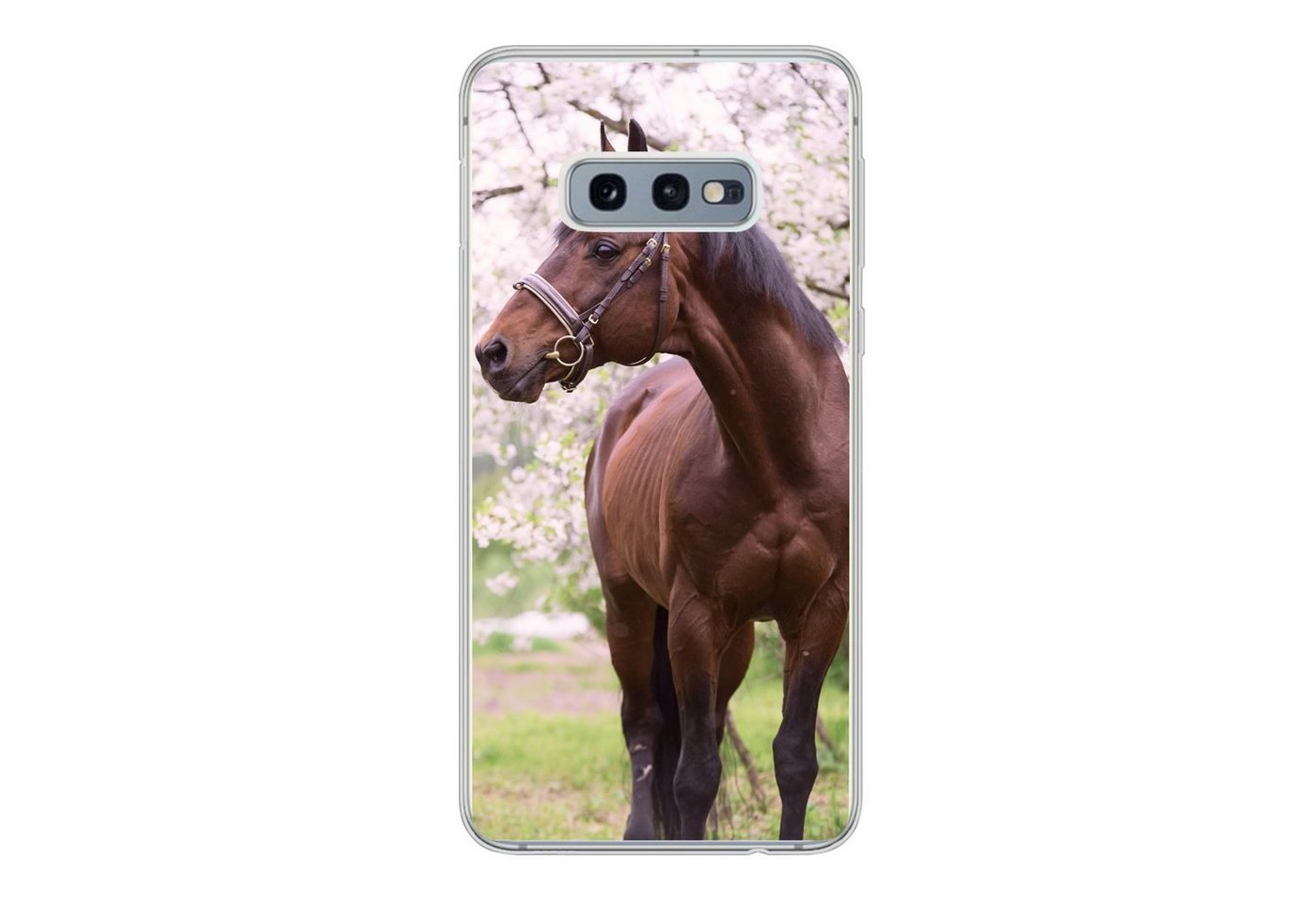 MuchoWow Handyhülle Pferd - Sakura - Halfter MuchoWow Handyhülle Pferd - Sakura - Halfter von MuchoWow