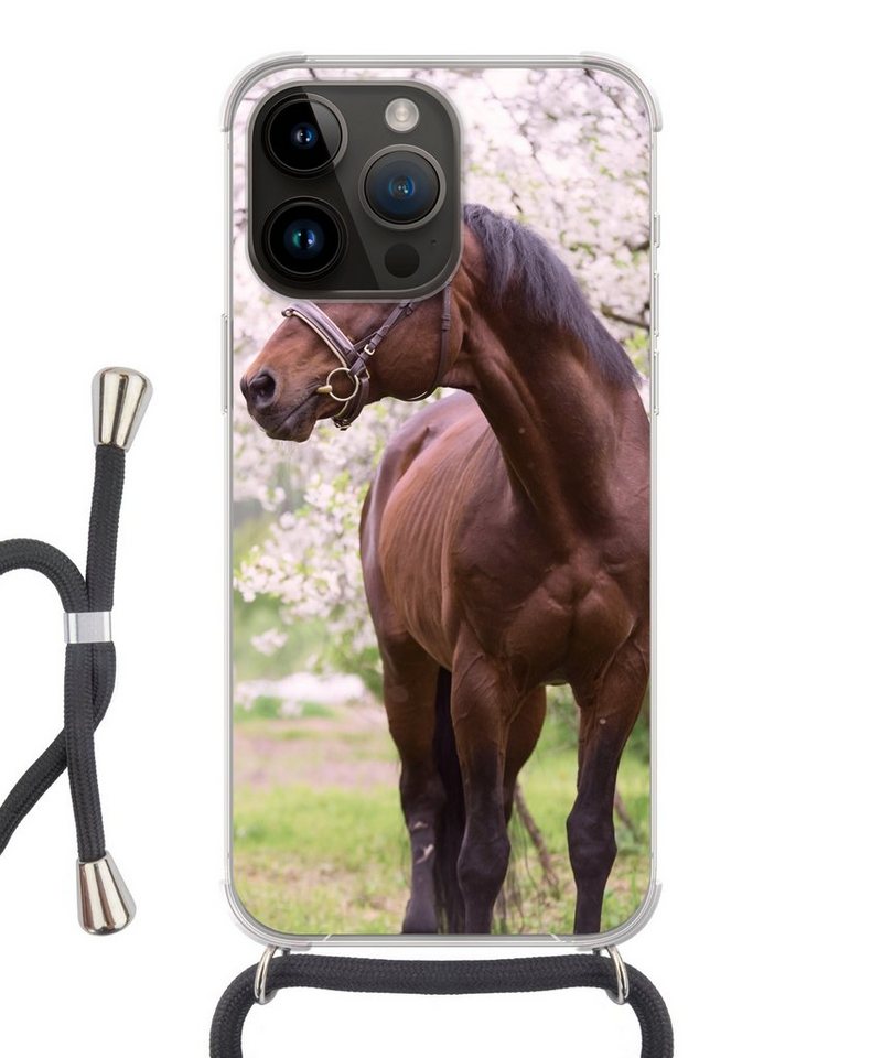 MuchoWow Handyhülle Pferd - Sakura - Halfter MuchoWow Handyhülle Pferd - Sakura - Halfter von MuchoWow