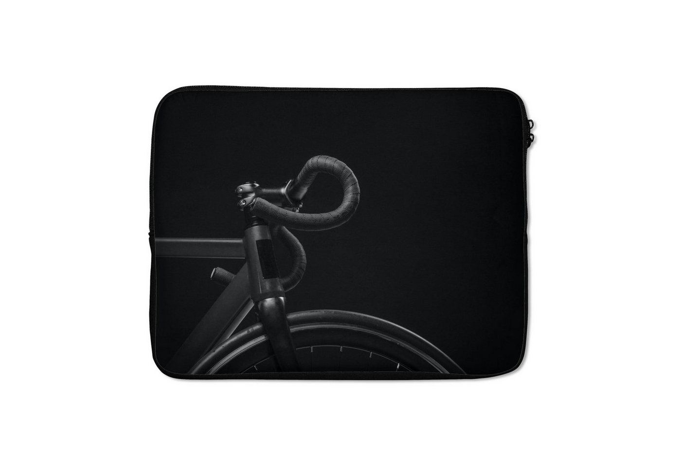 MuchoWow Laptop-Hülle Fahrrad - Lenker - Schwarz - Weiß MuchoWow Laptop-Hülle Fahrrad - Lenker - Schwarz - Weiß von MuchoWow