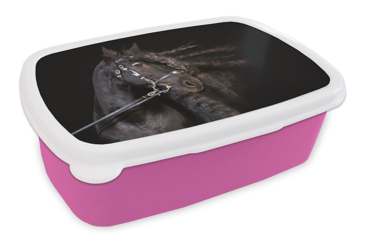 MuchoWow Lunchbox Pferd - Halfter - Mähne, Kunststoff, (2-tlg), Brotdosen, Lunch Box, Brotbox für Kinder und Erwachsene MuchoWow Lunchbox Pferd - Halfter - Mähne, Kunststoff, (2-tlg), Brotdosen, Lunch Box, Brotbox für Kinder und Erwachsene von MuchoWow