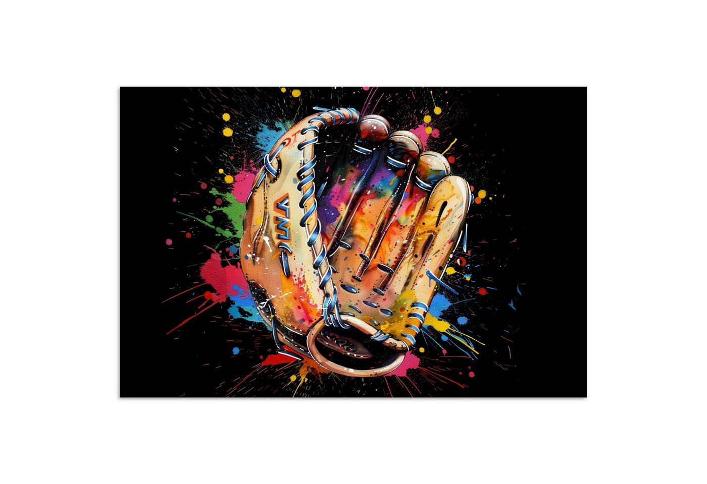 MuchoWow Poster Graffiti - Sport - Baseball - Baseball, (1 St), Poster ohne Rahmen, Wandbild, Wandposter, 30x20 cm von MuchoWow