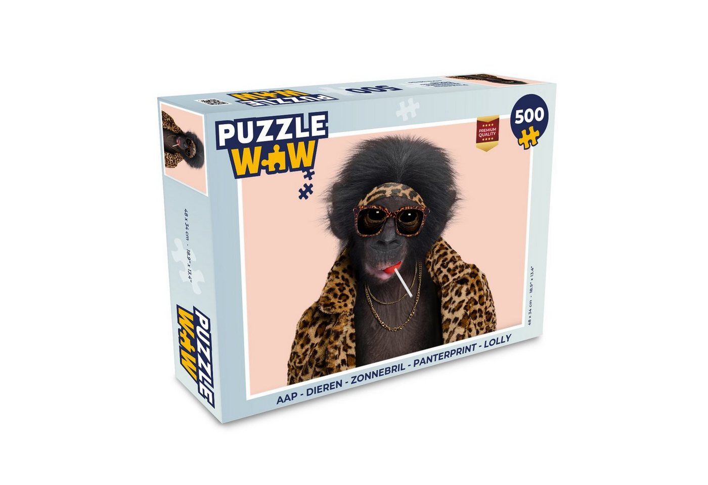 MuchoWow Puzzle Affe - Tiere - Sonnenbrille - Pantherdruck - Lutscher, 500 Puzzleteile, Foto-Puzzle, Bilderrätsel, Puzzlespiele, Spielzeug MuchoWow Puzzle Affe - Tiere - Sonnenbrille - Pantherdruck - Lutscher, 500 Puzzleteile, Foto-Puzzle, Bilderrätsel, Puzzlespiele, Spielzeug von MuchoWow