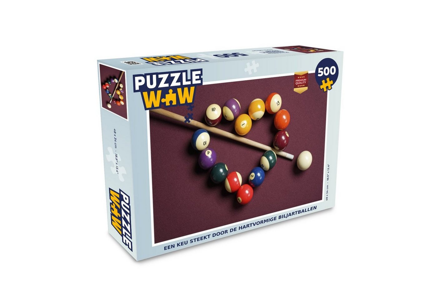 MuchoWow Puzzle Ein Queue sticht durch die herzförmigen Billardkugeln, Puzzleteile, Foto-Puzzle, Bilderrätsel, Puzzlespiele, Spielzeug MuchoWow Puzzle Ein Queue sticht durch die herzförmigen Billardkugeln, Puzzleteile, Foto-Puzzle, Bilderrätsel, Puzzlespiele, Spielzeug von MuchoWow