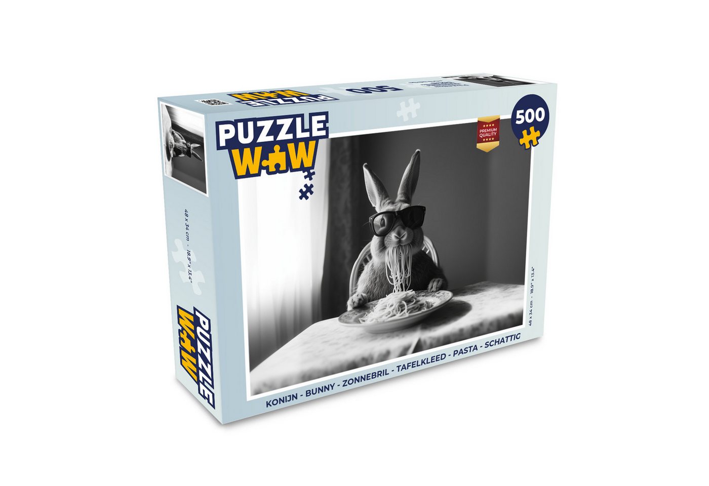 MuchoWow Puzzle Kaninchen - Hase - Sonnenbrille - Tischtuch - Nudeln - Niedlich, Puzzleteile, Foto-Puzzle, Bilderrätsel, Puzzlespiele, Spielzeug MuchoWow Puzzle Kaninchen - Hase - Sonnenbrille - Tischtuch - Nudeln - Niedlich, Puzzleteile, Foto-Puzzle, Bilderrätsel, Puzzlespiele, Spielzeug von MuchoWow