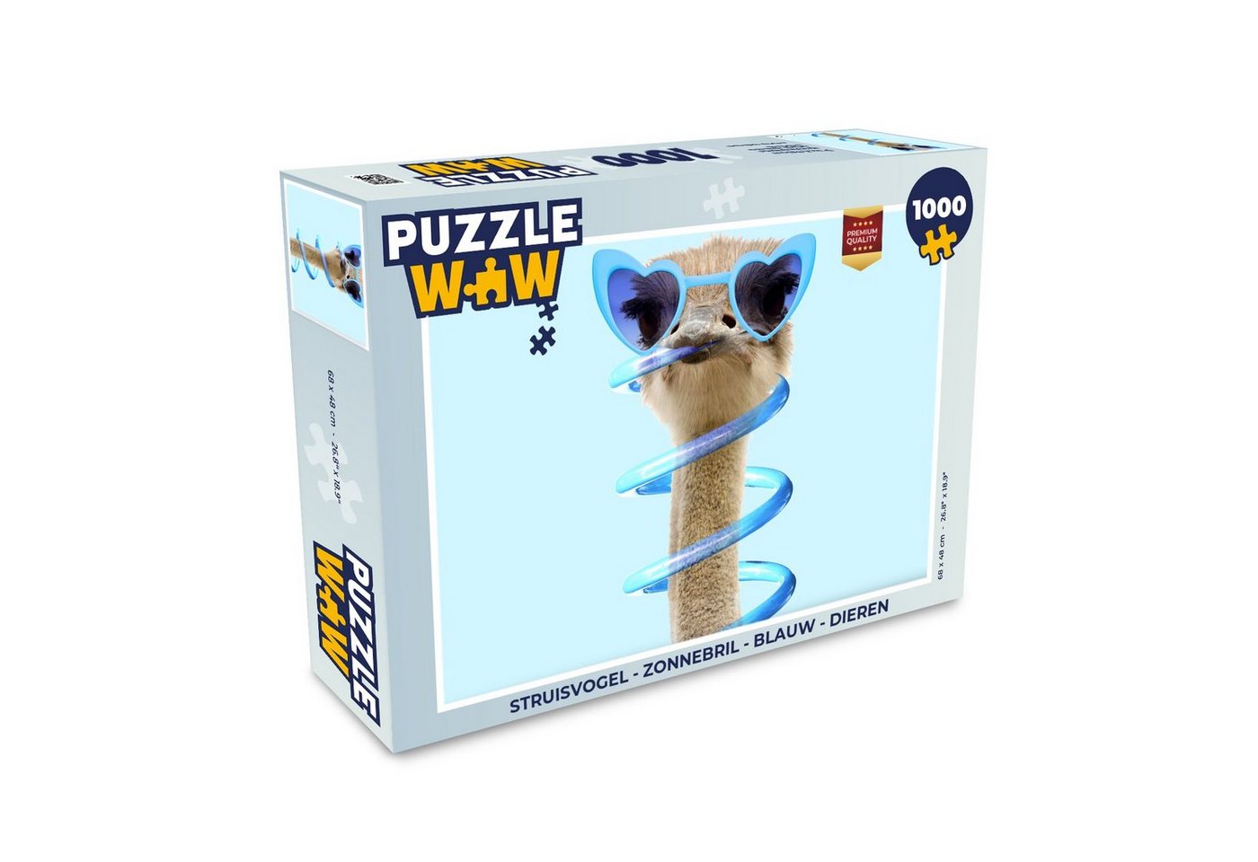 MuchoWow Puzzle Strauß - Sonnenbrille - Blau - Tiere, 1000 Puzzleteile, Foto-Puzzle, Bilderrätsel, Puzzlespiele, Klassisch MuchoWow Puzzle Strauß - Sonnenbrille - Blau - Tiere, 1000 Puzzleteile, Foto-Puzzle, Bilderrätsel, Puzzlespiele, Klassisch von MuchoWow
