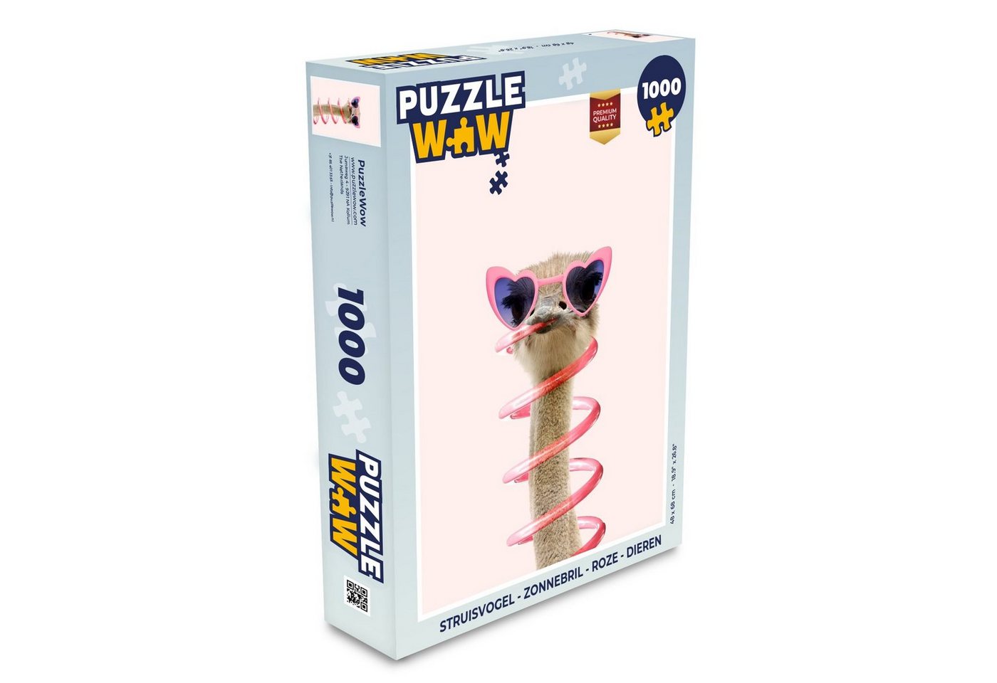 MuchoWow Puzzle Strauß - Sonnenbrille - Rosa - Tiere, 1000 Puzzleteile, Foto-Puzzle, Bilderrätsel, Puzzlespiele, Klassisch MuchoWow Puzzle Strauß - Sonnenbrille - Rosa - Tiere, 1000 Puzzleteile, Foto-Puzzle, Bilderrätsel, Puzzlespiele, Klassisch von MuchoWow