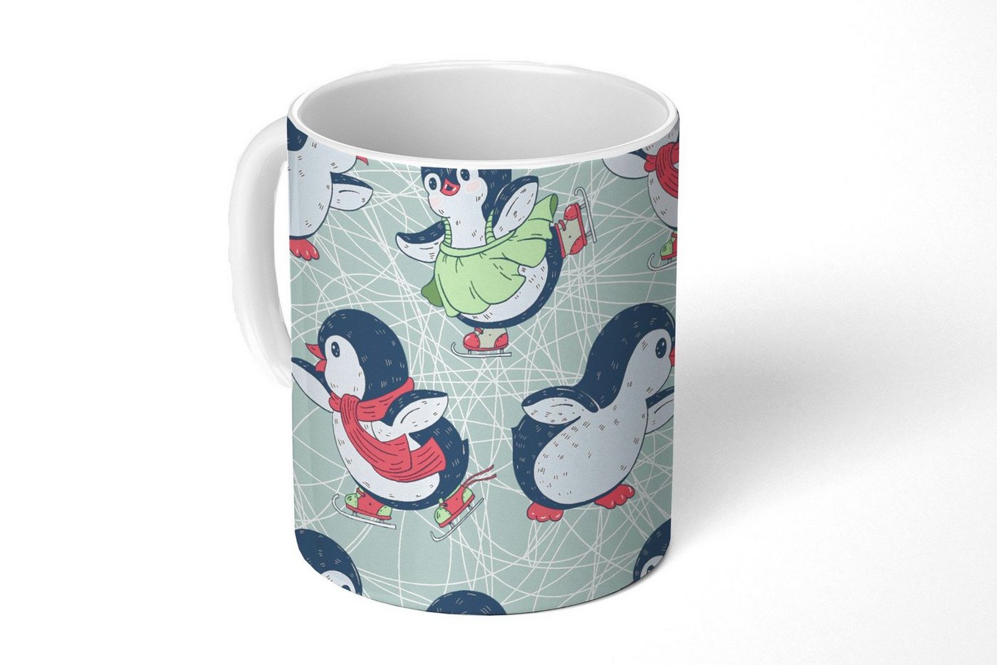 MuchoWow Tasse Pinguin - Schlittschuhe - Design MuchoWow Tasse Pinguin - Schlittschuhe - Design von MuchoWow