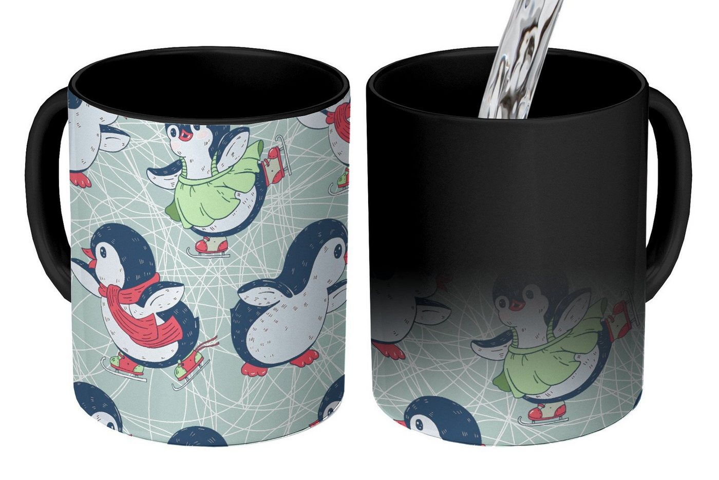 MuchoWow Tasse Pinguin - Schlittschuhe - Design, Keramik, Farbwechsel, Kaffee Tassen, Teetasse, Zaubertasse, Geschenk MuchoWow Tasse Pinguin - Schlittschuhe - Design, Keramik, Farbwechsel, Kaffee Tassen, Teetasse, Zaubertasse, Geschenk von MuchoWow