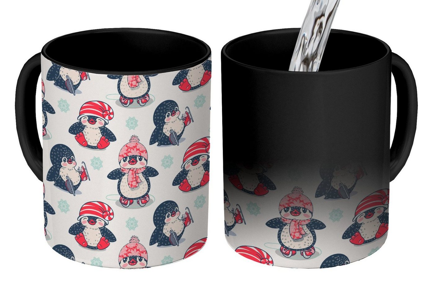 MuchoWow Tasse Schlittschuhe - Schnittmuster - Pinguin, Keramik, Farbwechsel, Kaffee Tassen, Teetasse, Zaubertasse, Geschenk MuchoWow Tasse Schlittschuhe - Schnittmuster - Pinguin, Keramik, Farbwechsel, Kaffee Tassen, Teetasse, Zaubertasse, Geschenk von MuchoWow