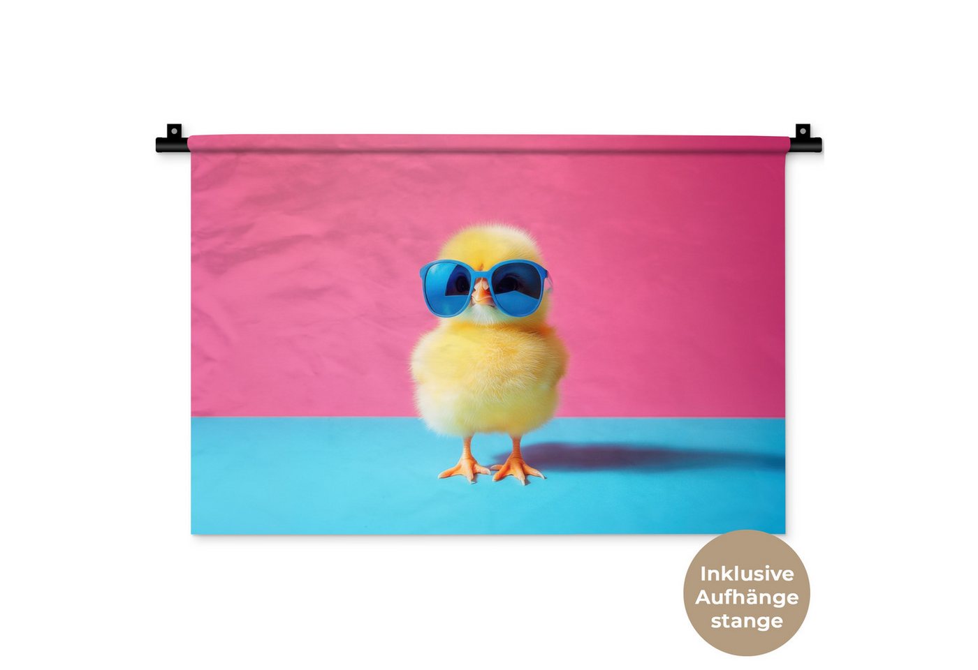 MuchoWow Wanddekoobjekt Chick - Sonnenbrille - Blau, Wandteppich für Wohnzimmer, Schlafzimmer, 60x40 cm MuchoWow Wanddekoobjekt Chick - Sonnenbrille - Blau, Wandteppich für Wohnzimmer, Schlafzimmer, 60x40 cm von MuchoWow