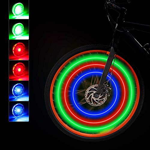 Mudder 12 Stück Fahrrad-Rad-Lichter, LED, Speichen-Lichter, wasserdicht, bunt, 3 Farben, Speichenlicht für Fahrradreifen, mit Batterien, für sicheres Radfahren Mudder 12 Stück Fahrrad-Rad-Lichter, LED, Speichen-Lichter, wasserdicht, bunt, 3 Farben, Speichenlicht für Fahrradreifen, mit Batterien, für sicheres Radfahren von Mudder