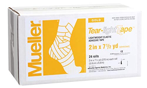 Mueller Tear-Light [Elastisches Sport-Stretchband]: 2 in. x 7-1/2 yds. (Gold) / 24-Rollen von Mueller