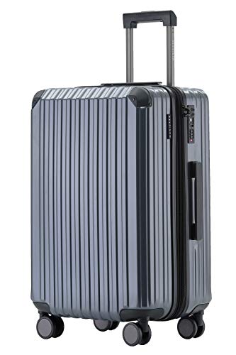 Münicase M816 TSA-Schloss Koffer Reisekoffer Trolley Kofferset Hardschale Boardcase (Grey, Großer Koffer) von Münicase