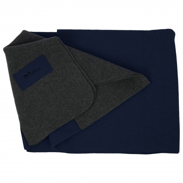 Mufflon - Blanket Logo - Decke Gr 200 x 140 cm blau/schwarz von Mufflon