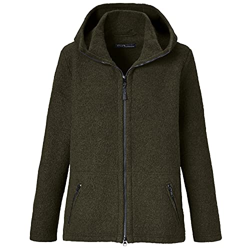 Mufflon Damen Wolljacke Mu- Nele W100 mit Kapuze Forest Oliv grün - XL Mufflon Damen Wolljacke Mu- Nele W100 mit Kapuze Forest Oliv grün - XL von Mufflon