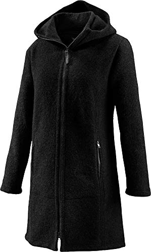 Mufflon Damen-Wollmantel Mu-Jana W100 mit Kapuze Kohle schwarz - S Mufflon Damen-Wollmantel Mu-Jana W100 mit Kapuze Kohle schwarz - S von Mufflon