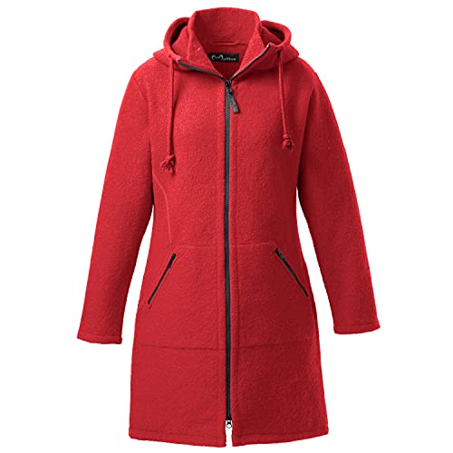 Mufflon Damen Wollmantel Mu- Nika mit Kapuze W100 Vulkan rot - M Mufflon Damen Wollmantel Mu- Nika mit Kapuze W100 Vulkan rot - M von Mufflon
