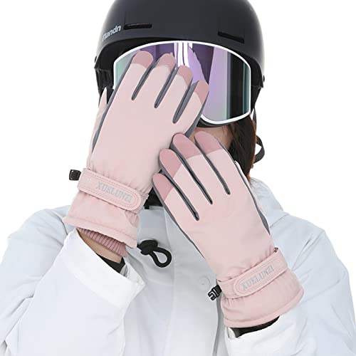 Muium(TM) Winterhandschuhe, Winter Damen Skihandschuhe：Touchscreen Winterhandschuhe Warm Winddicht Thermohandschuhe Wasserdicht Handschuhe für Fahrrad Reiten Laufen Motorrad Skifahren (3) von Muium(TM)