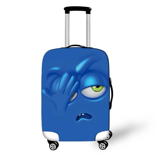 Muiuou Elastische Kofferschutzhülle,3D Cartoon Print Trolley Fall Schutzhülle Koffer überzieher,Waschbare Anti-Kratzer Staubdichte Fall Trolley Protector Kofferschutz (L (26-28 Zoll),Stil 14) von Muiuou